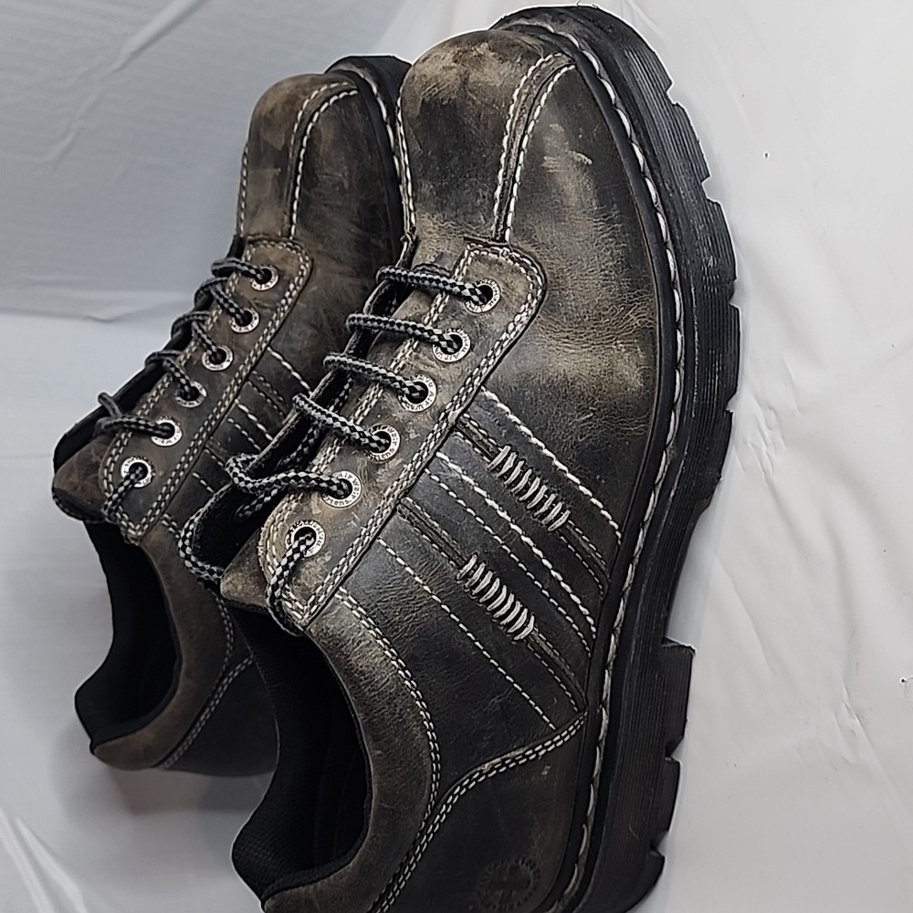 Dr Martens Air Wair By Buckle Men’s Drake Doc Y2K Brown Leather Shoes Size 11